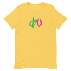 doU Green/Pink Logo Tee (Yellow)