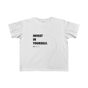 DOU "Invest in Yourself" White Shirt / Black Letter Kid's Tee
