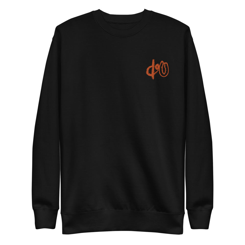 doU Burnt Orange Logo Sweatshirt (Black)