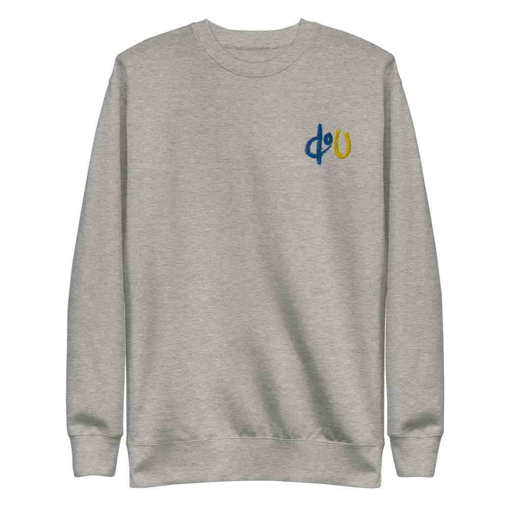 doU Blue/Yellow Logo Sweatshirt (Carbon Grey)