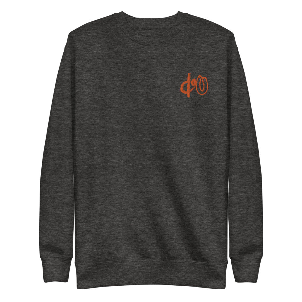 doU Burnt Orange Logo Sweatshirt (Heather Grey)
