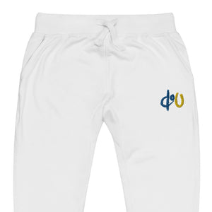 doU Blue/Yellow Logo Jogger (White)