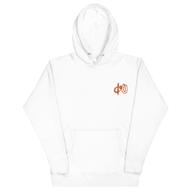 doU Burnt Orange Logo Hoodie (White)
