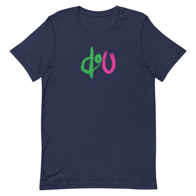 doU Green/Pink Logo Tee (Navy)