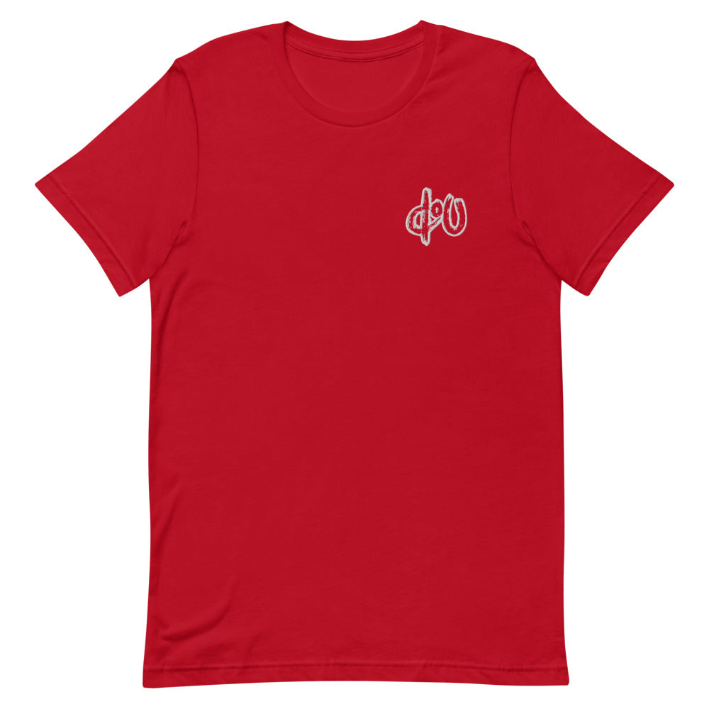doU Classic Embroidered Logo Tee (Red)