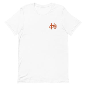 doU Burnt Orange Embroidered Logo Tee (White)