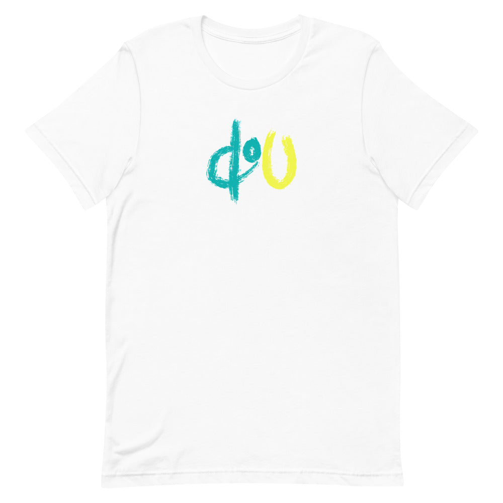 doU Light Blue/Yellow Logo Tee (White)