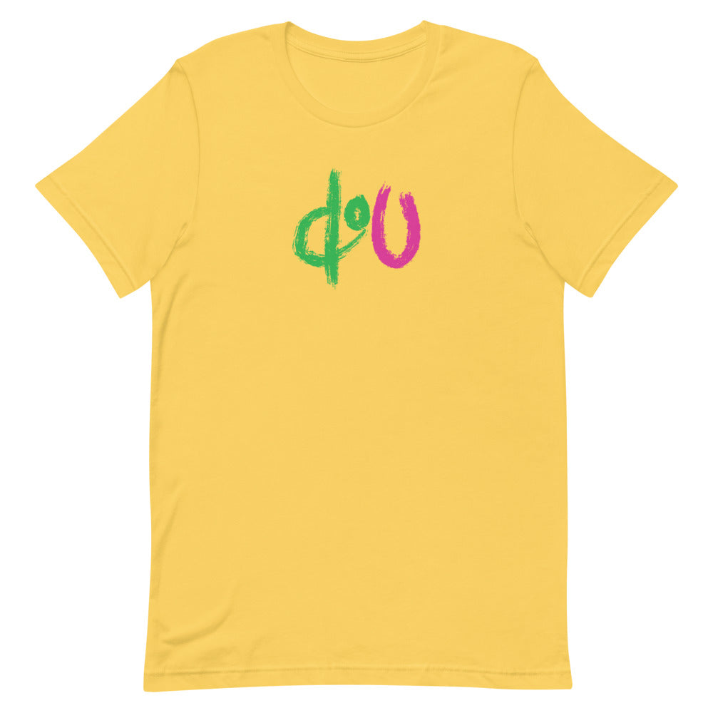 doU Green/Pink Logo Tee (Yellow)