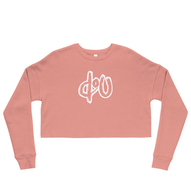 doU Women's Classic Logo Crop Sweatshirt (Mauve)